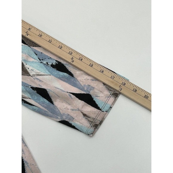 Easywear Chicos Womens Size 2 (L) Pink Multi Color Open Front Cardigan Abstract - Picture 8 of 10